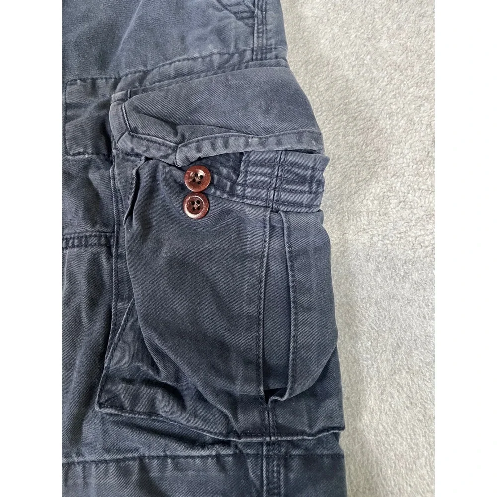Polo Ralph Lauren Mens Navy Blue Cotton Cargo Shorts Size 32 Utility Casual
